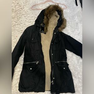Black winter coat (S)
